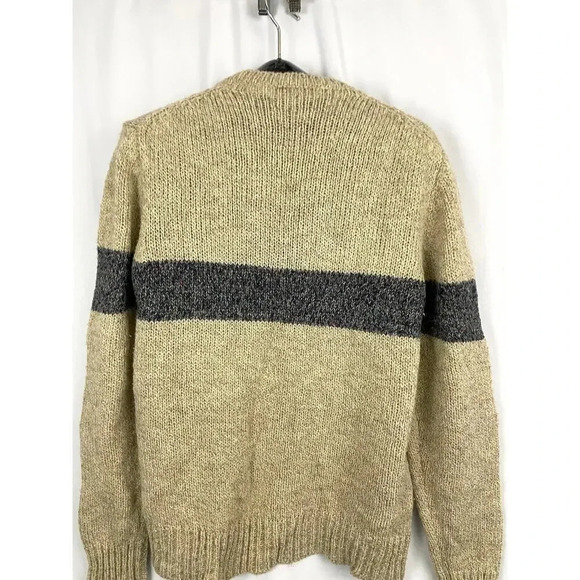 VTG Oak Tree Acrylic Chunky 90s Sweater Men's LARGE Retro Casual V-Neck - Picture 11 of 11